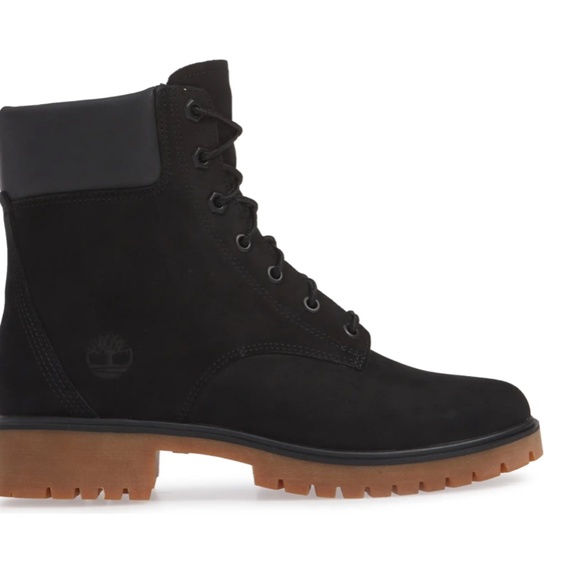 NIB $170 Timberland Jayne Waterproof Hiking Bootie in BLACK LEATHER - Size 7! - Picture 3 of 7